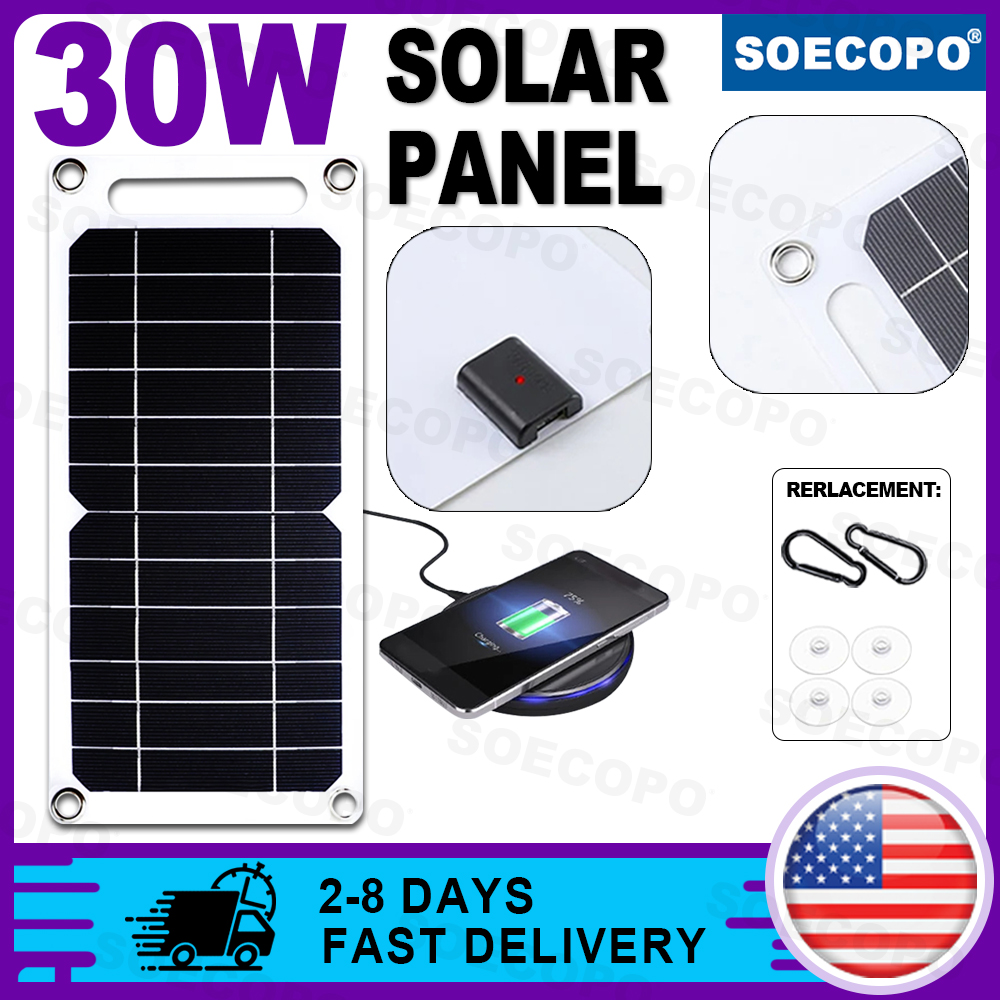 Phone Accessories Warehouse - SOECOPO 30W Leichtes, flexibles Solarpanel-Set, inklusive