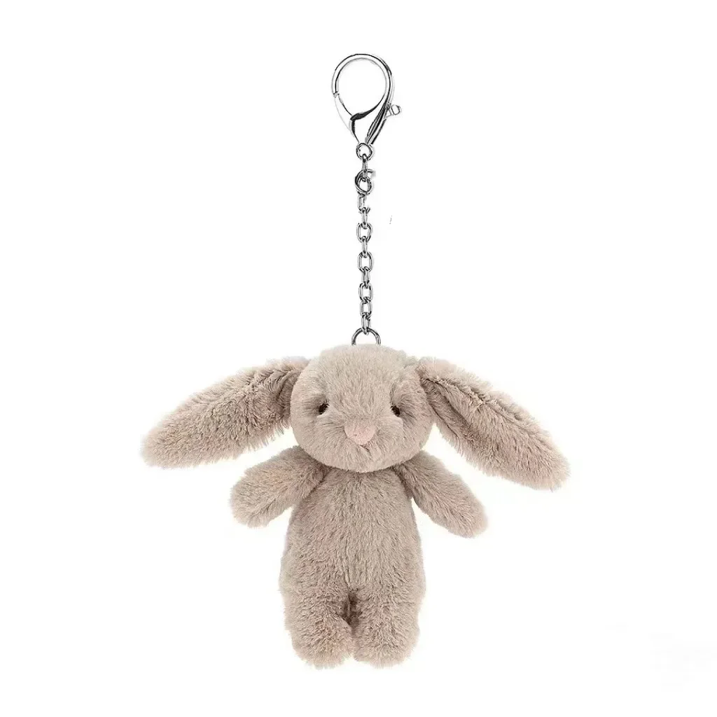 Phone Accessories And Electronics - Niedliche Cartoon-Hasen-Schlüsselanhänger mit Pompon, Trinket-Spielzeug, Mädchen-Taschenanhänger,