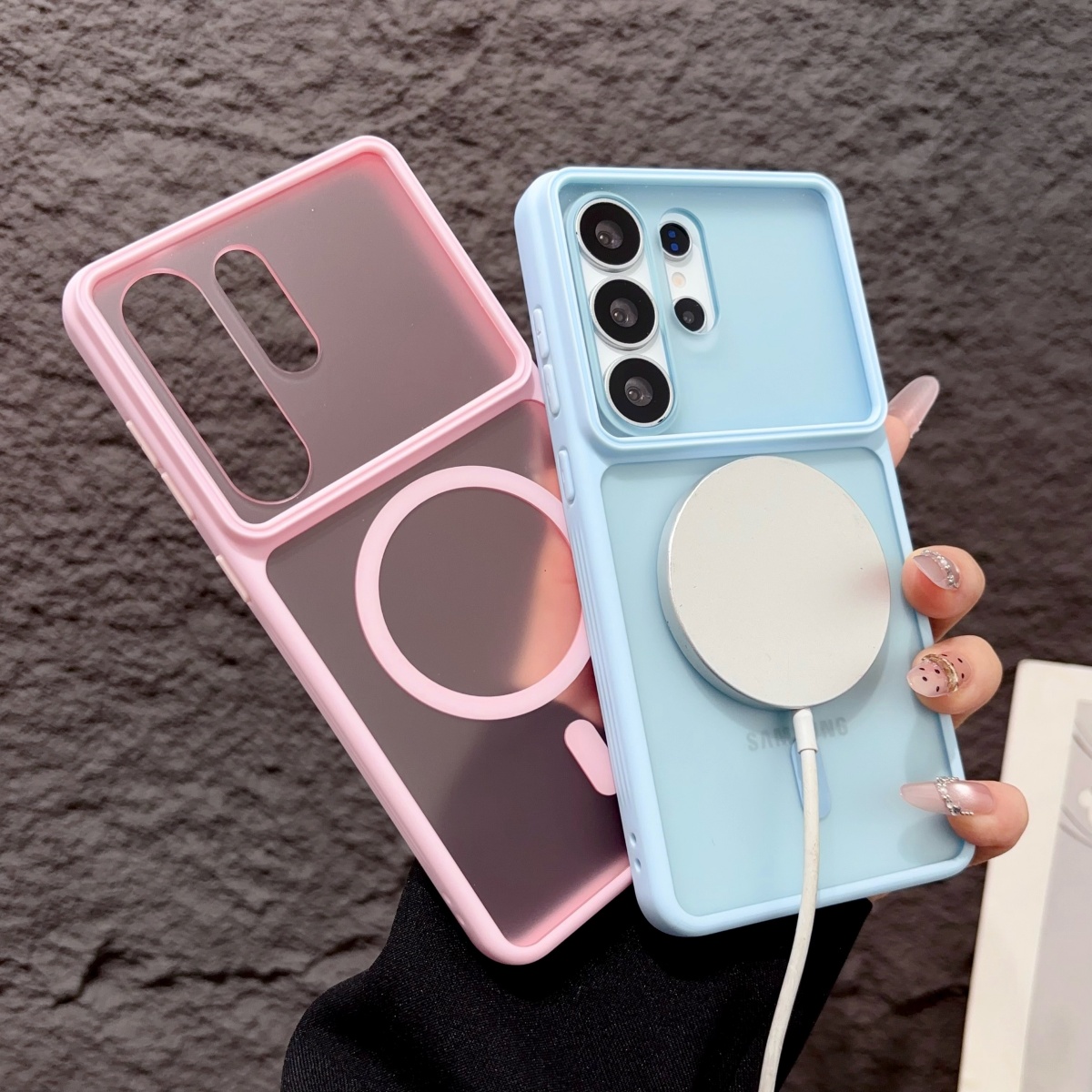 Magsafe Wireless Charger - Bonbonfarbene Macaron Mattierte Transparente Harte Magnetische